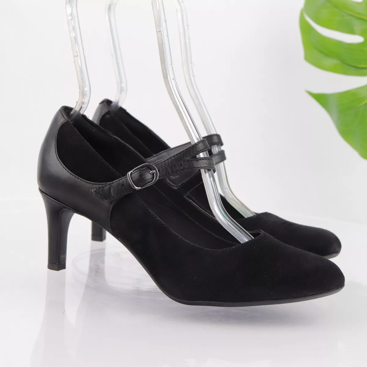 Clarks Dancer Reece Mary Jane Pump Women s Size 9.5 Black Suede