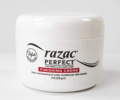 Perfect Hair care Razac for Perms Finishing Creme Daily Hairdressing 8 OZ