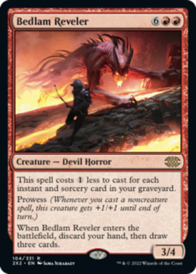 x1 Bedlam Reveler - Foil R MTG Double Masters 2022 M/NM, English