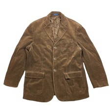 NWOT Vtg Polo Ralph Lauren Men Corduroy Suit Blazer Jacket Knit XL Rare Brown