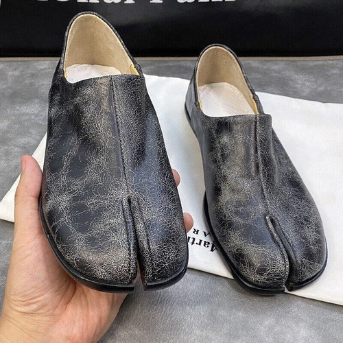 Mocassini slip on casual uomo donna punta spaccata vera pelle di mucca scarpe basse tg - Foto 3 di 19