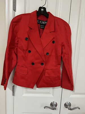 Escada Red jacket By Margaretha Ley Size 36
