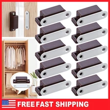 10Pack Brown Magnetic Door Catches Kitchen Cupboard Wardrobe Cabinet Latch Catch