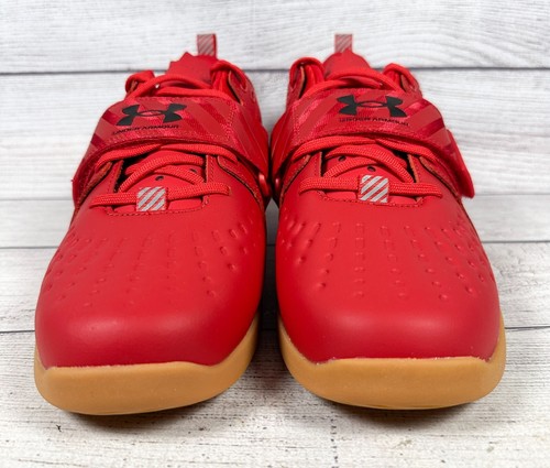 Under Armour UA Reign Lifter Red White Men 12 Wmn 13.5 Weightlifting 3023735-602 - Picture 8 of 18
