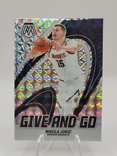 🔥2023-24 Panini Mosaic Nikola Jokic Give And Go Silver Mosaic Prizm No.6🔥
