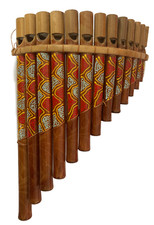 GRADE B X DISPLAY Hand Made Bamboo Andean Style Panpipes with Paint Detail Flute