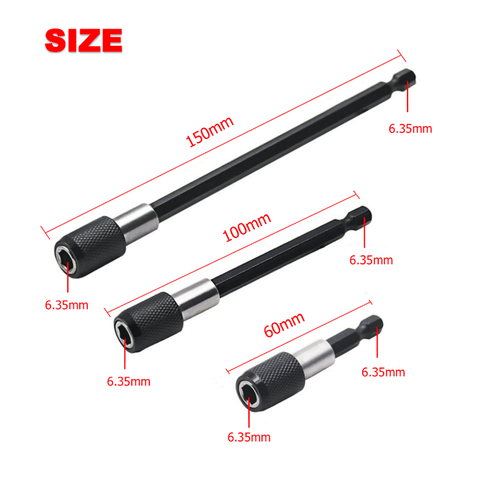 Right Angle Drill Adapter Flexible EXTENSION Bits 1/4" Hex Shank Hard Extensions - Picture 12 of 27