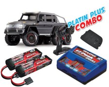 Traxxas Mercedes G63 6x6 TRX-6 argento clipless platino più combo TRX88296-4-S...