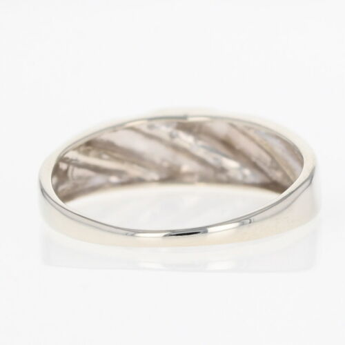 .11ctw Round Cut Diamond Channel-Set Wedding Band Ring 10k White Gold Size 10.75 - Picture 5 of 6