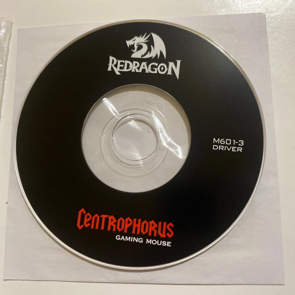 Red Dragon Centrophorus Gaming Mouse 601-3 Instruction Manual & Driver CD - Image 2 of 3