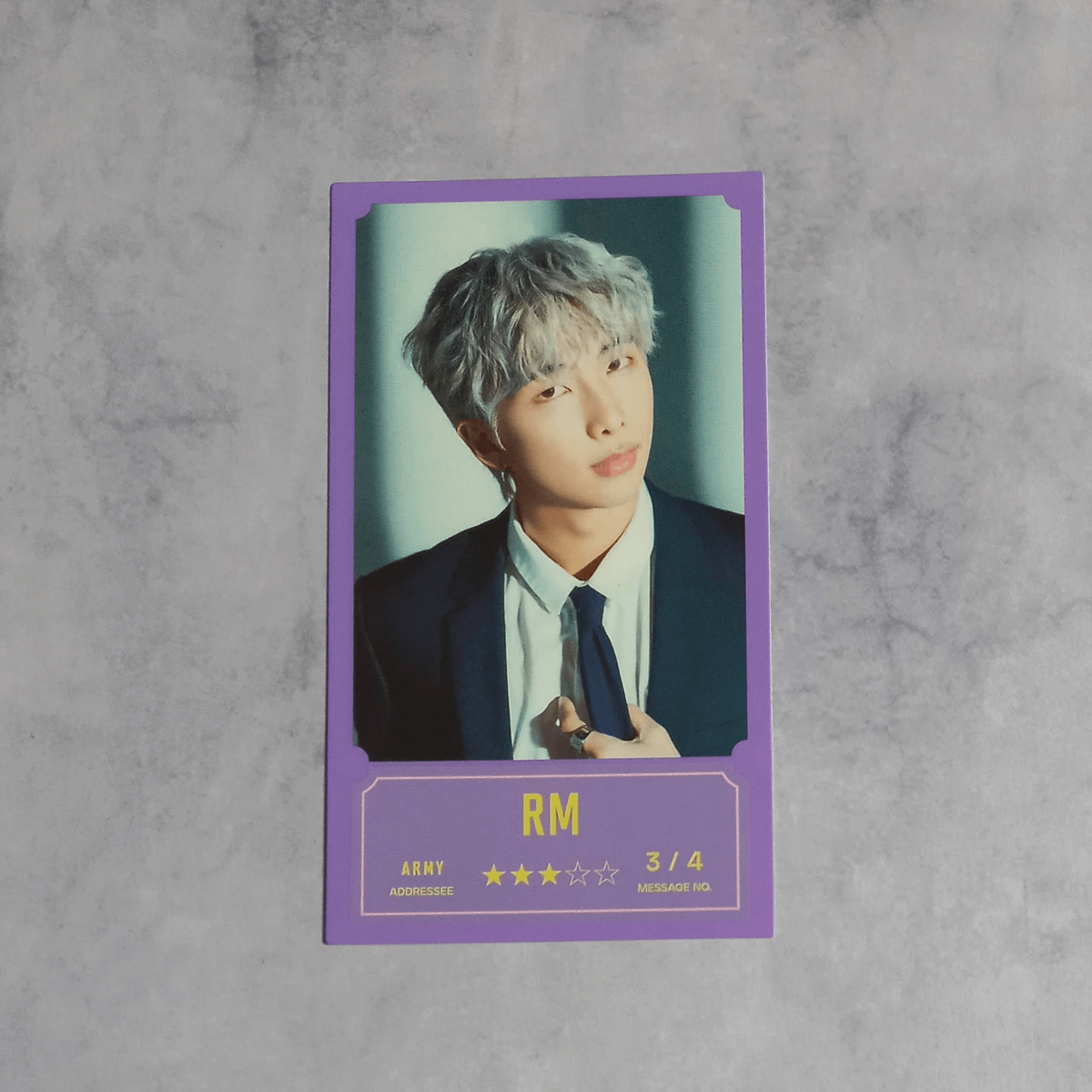 BTS 2020 Bang Bang Con The Live Official Message Photo Card - RM