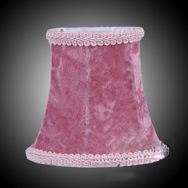 Velvet Lampshade Fabric Desk Ceiling Candle Light Bulb Clip Cover