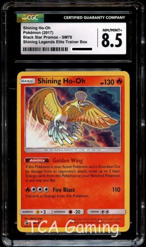 CGC 8.5 NM-MINT+ Shining Ho-Oh SM70 Elite Trainer PROMO Pokemon Card - Picture 1 of 2