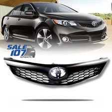 For 2012-2014 Toyota Camry Se Front Bumper Upper Grille Matte Black Grill