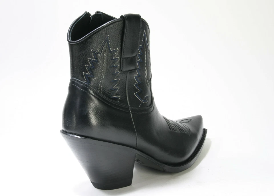 10779 Sendra Stivaletti Cowboy Gorca Nero Fatto A Mano Foto 3 de 4