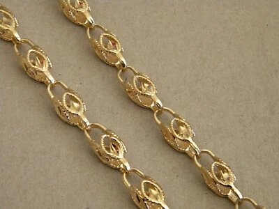 Men's Lady's Yellow Gold Plated Turkish Rope Chain 22in inch Long 9mm Wide New - Image 1 of 3