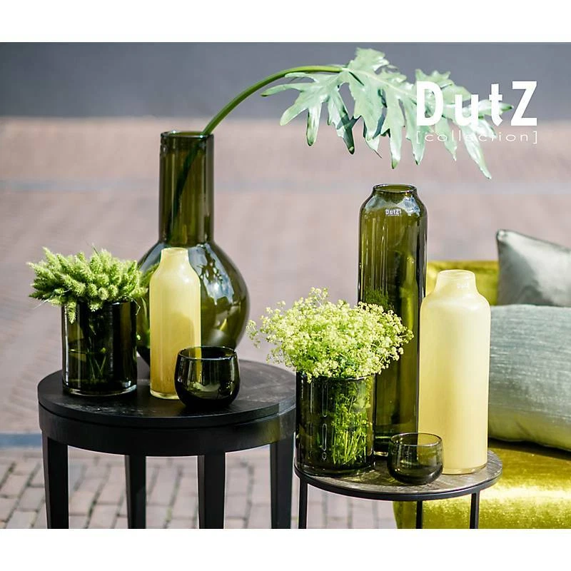 Blumentopf Übertopf Glas mundgeblasen Pott Grün Olive div. Größen - Bild 2 von 4