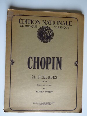 CHOPIN 24 Präludien Op. 28 Alfred Cortot - Editions Maurice Senart