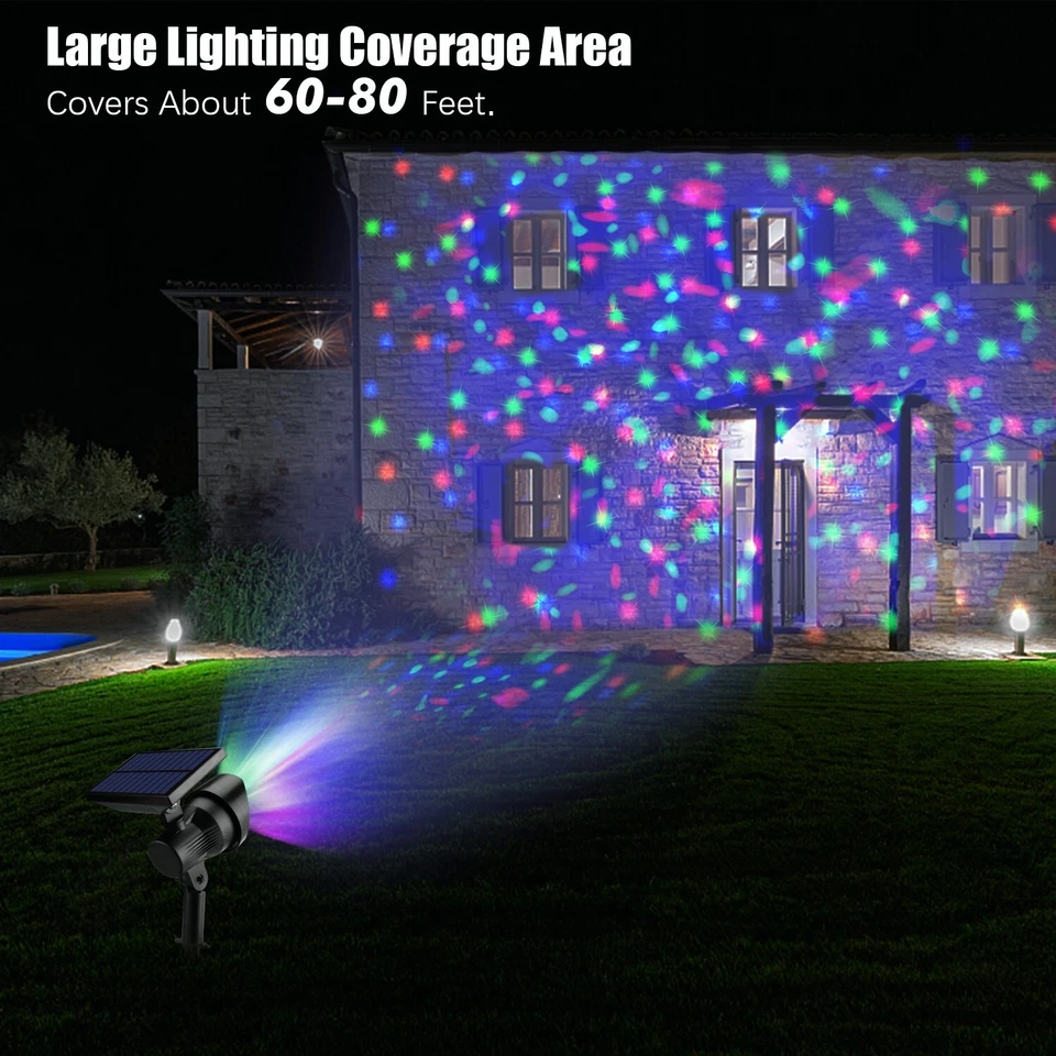 Christmas Laser Lights Outdoor Waterproof Solar Power Star Light Projector Xmas - Image 3 of 4