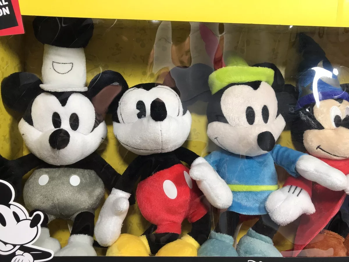 Disney Mickey Mouse Plush 90 Years Of Magic Mickey Mouse 5 piece SET
