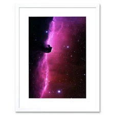 Space Nebula Horsehead Gas Cloud Star Picture Framed Wall Art Print