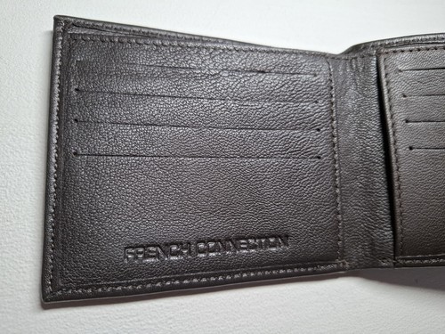 Portafoglio in vera pelle marrone French Connection bifold porta carte d'identità - Foto 7 di 22