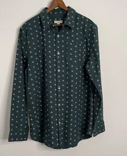 Tucker + Tate Boys Long Sleeve Printed Button Front Shirt Green size XXL (18-20)
