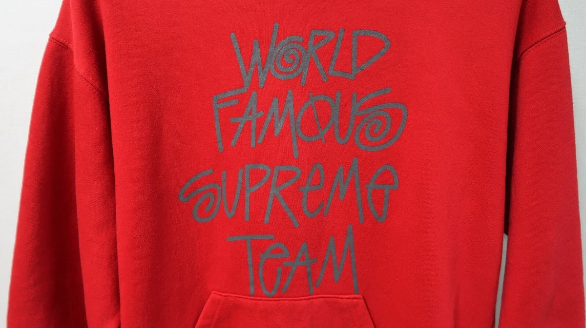 90s Supreme Stussy The World Famous Supreme Team Hoodie USA