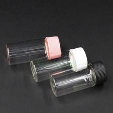3pcs 10ml 50mm x DIA. 22mm Empty Clear Glass Bottle Display Pill Storage Vials
