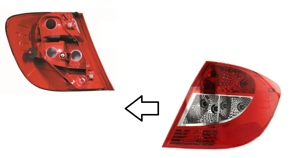Feu arrière droit pour Renault Thalia 2008-2013 avec connecteur d'origine OEM 8200700047