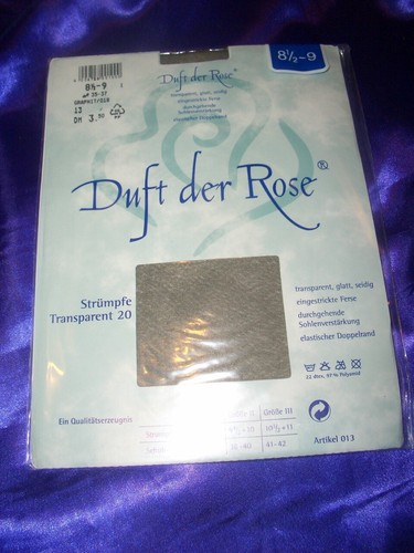 Bas Helanca 30D Vintage - Marque Duft Der Rose, Couleur Perle, Taille 2, Semi-translucide - Neuf Avec étiquettes