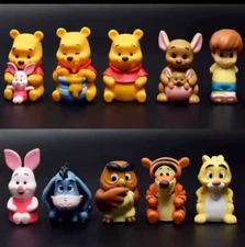 WINNIE THE POOH FIGURES SET - PVC - 10 PIECES - NEXT DAY FREE SHIPPING FROM USA