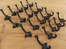 20 Cast Iron Black U-Shape Hooks Coat Hat Sweater Towel Bathroom Kitchen Cups