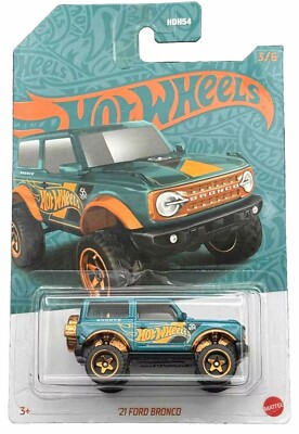 Hot Wheels 2024 HW 56th Anniversary Pearl & Chrome 3/6 Custom  21 Ford Bronco