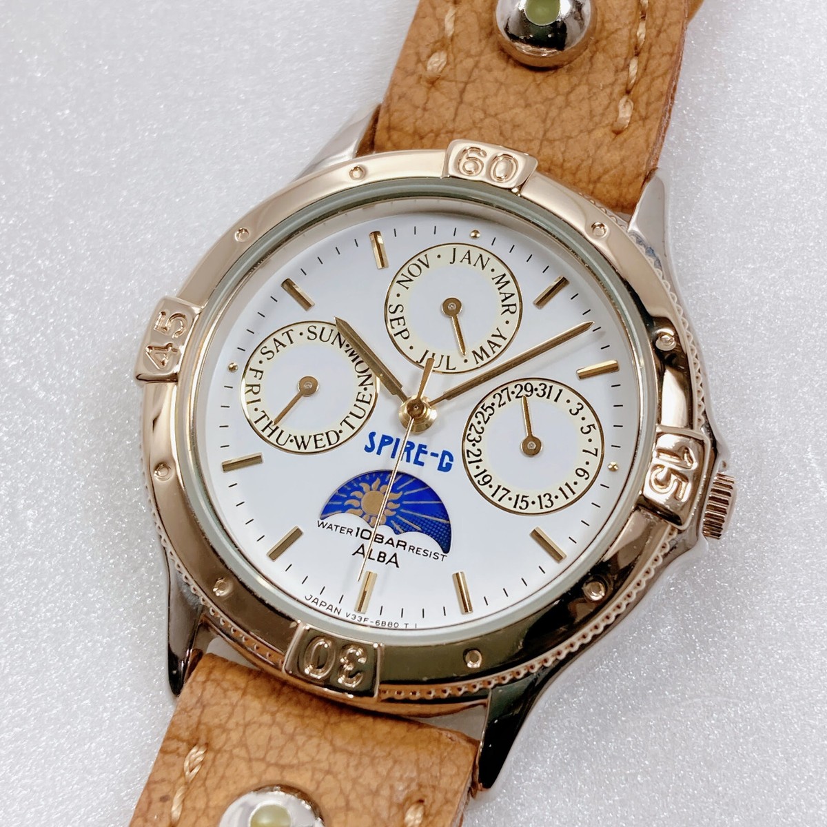 【新品電池】 SEIKO ALBA SPIRE-G サン&ムーン メンズ 新品電池】 SEIKO ALBA SPIRE-G サン&ムーン メンズ