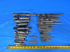 Large Lot Bridgeport Mill Tooling Taps Reamers Twist Drill Bits Counterbores