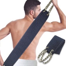 Exfoliating Double Sided Back Scrubber Washcloth with Handles for Men Women