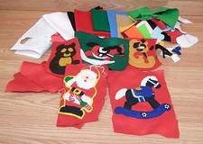 Random 7 oz Lot of Multi Colored Felt Scraps - Christmas, Colors, Patterns READ