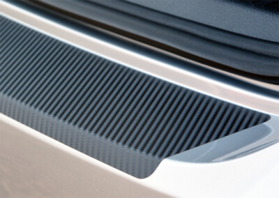 Ladekantenschutz für VW GOLF 5 PLUS Schutzfolie Carbon Schwarz 3D 160µm