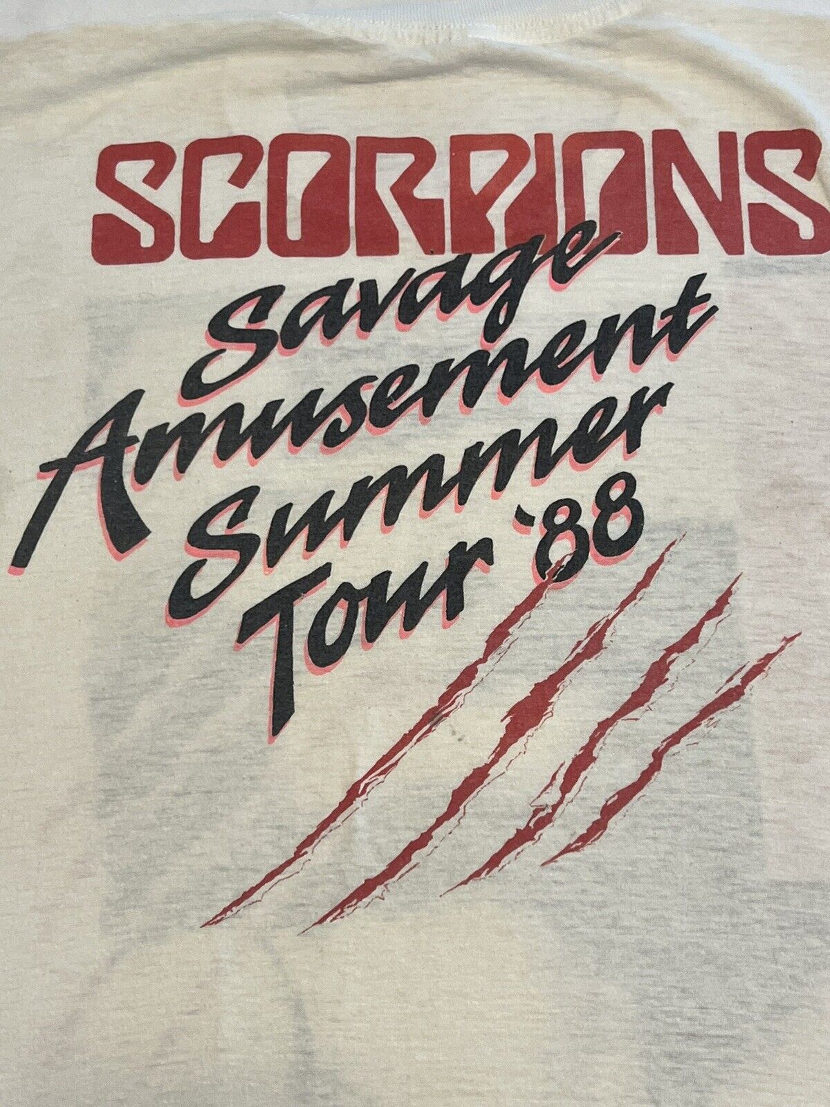 Vintage Scorpions Savage Amusement Tour T-Shirt S… - image 11