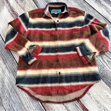 Maurizio Ramani Wool Blend Southwest Print Button Down Women’s Shirt