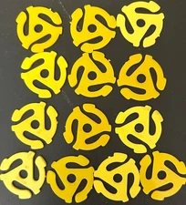 Spindles for 45rpm records: Yellow swirl, baker's dozen