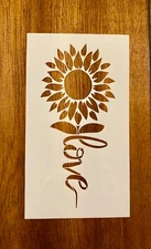 Sunflower Love Reusable 10 MIL Laser Cut Mylar Stencil Painting Art Supplies