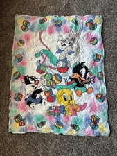 Looney Tunes Baby Crib Quilt Cartoon Patchwork Multicolor Cotton