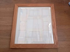 PRICE DROP Solid Oak Picture Frame. Display 9 Photos (Various Sizes) 40cm x 40cm