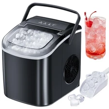 Countertop Ice Maker 26lbs in 24Hrs, 9 Ice Cubes Auto-Cleaning