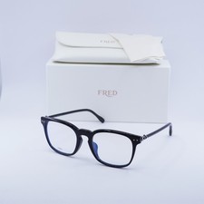 NEW Fred FG50006U 001 Shiny Black/Clear Blue Light Block 54mm Eyeglasses