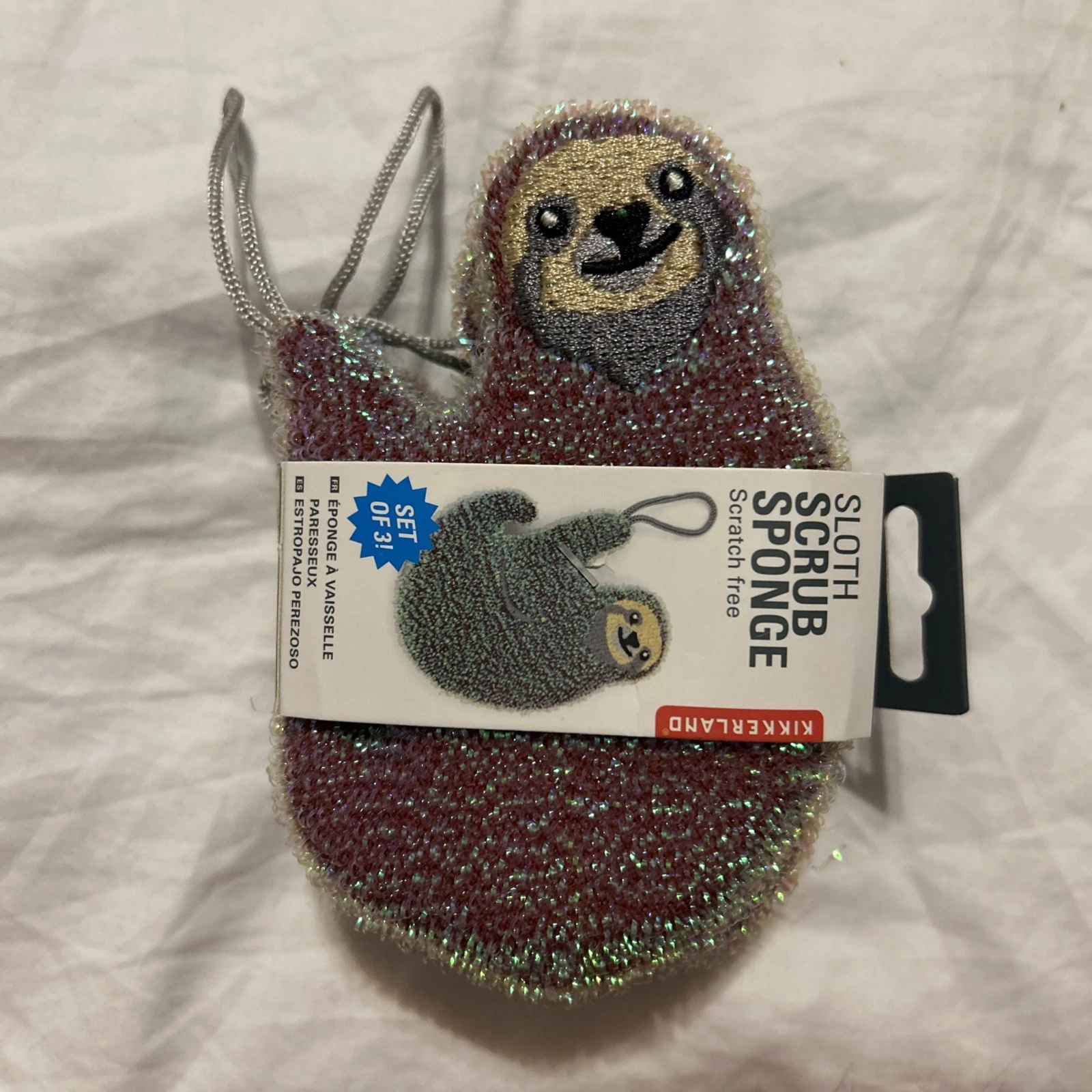 Kikkerland Sloth Scrub Sponge