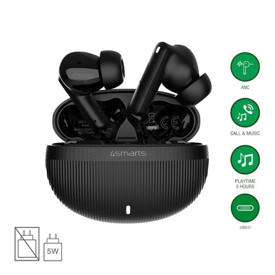 4smarts Wireless Headset SkyBuds Pro ANC schwarz