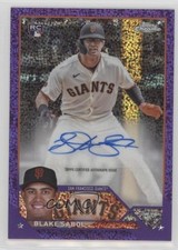 2023 Topps Chrome Update Purple Speckle Refractor 129/299 Blake Sabol Auto e6p